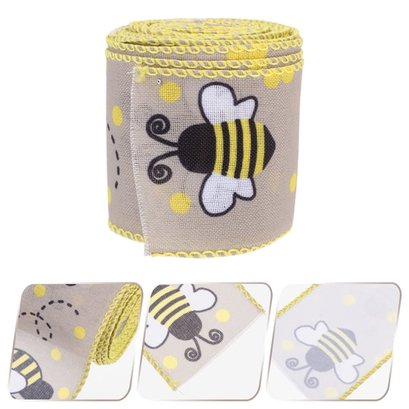 TABLZONE Pattern Wired Ribbon in Faux for Hat Decoration, Craft Projects, and Art, 1 Roll