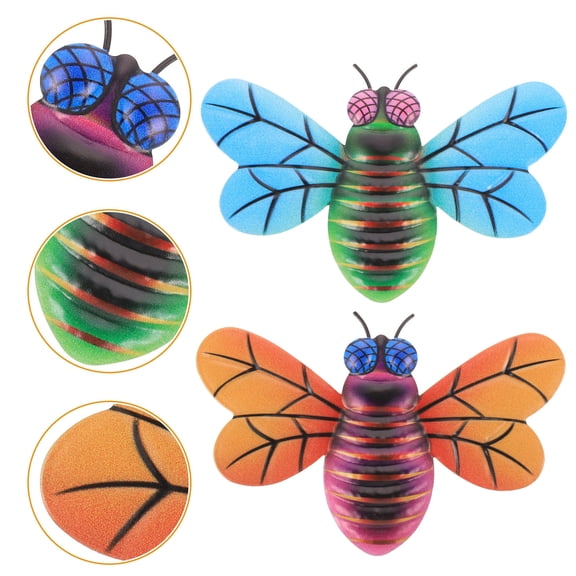 TABLZONE Metal Bee Wall Decor for Indoor Outdoor Use 3D Effect Iron Art Decoration