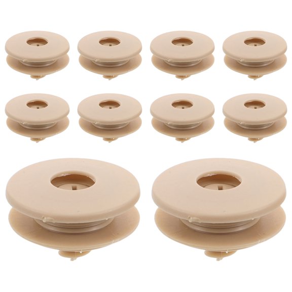 TABLZONE 10Pcs Car Floor Mat Fixing Clips Beige Plastic Anti Slip Holders Universal Carpet Retainers