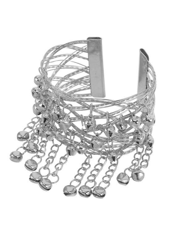 Metal Belly Dance Arm Bracelets for Dance Performance, Adjustable Bangles 1 Pack
