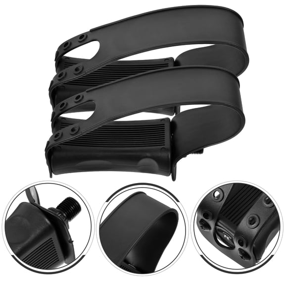 TABLZONE Bike Pedals 1 Pair with Adjustable Strap for Exercise Bike Black Color