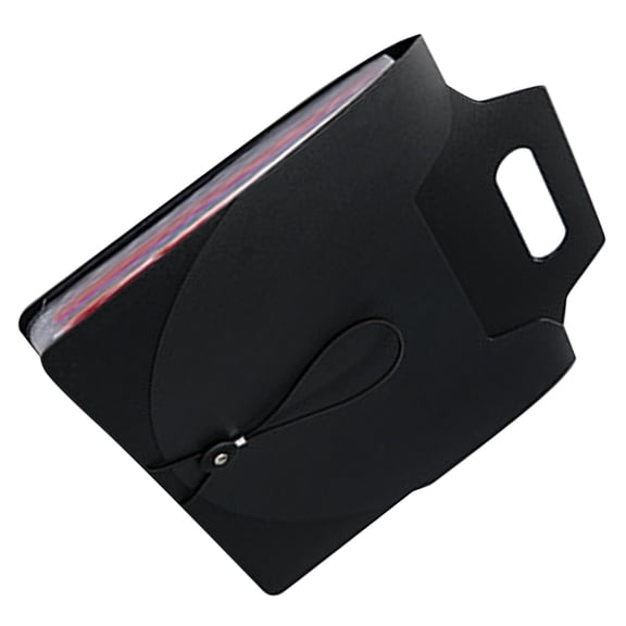 TABLZONE Handheld Black Accordion File Organizer for Paper and Receipt Storage