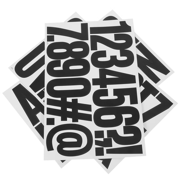 TABLZONE Decorative Alphabet Stickers Black for Letters Numbers on Glass Bottles and Phone Cases