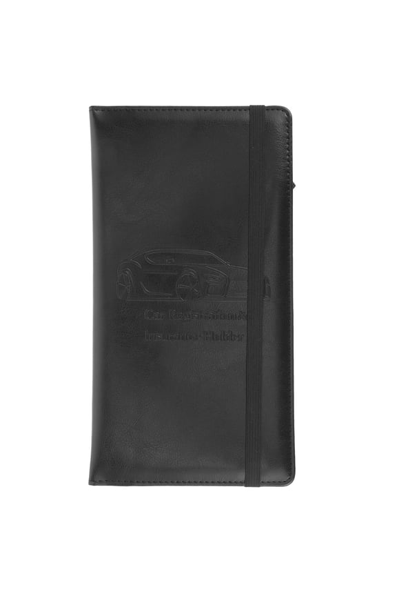 Black Drivers License Holder with Large Capacity for Car Registration and Insurance Cards Wallet for Handbag