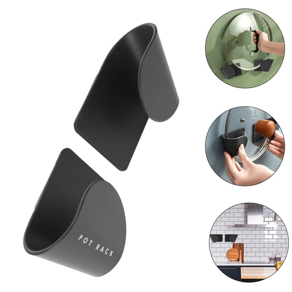 TABLZONE Modern Black ABS Lid Rack Adjustable Kitchen Pot Lid Holder 3Pairs