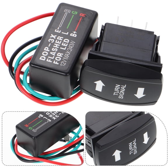 TABLZONE UTV Turn Signal Switch LED Flasher Relay Metal 1 Set for Vehicle
