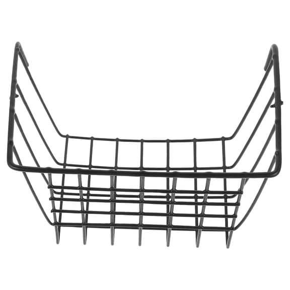 TABLZONE Black Metal Rabbit Hay Feeder with Hanging Basket for Cage Storage and Convenient Small Animal Feeding