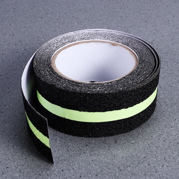 TABLZONE Black Non- Safety Tape with Adhesive Glow Stripe for Enhanced Warning and Prevention