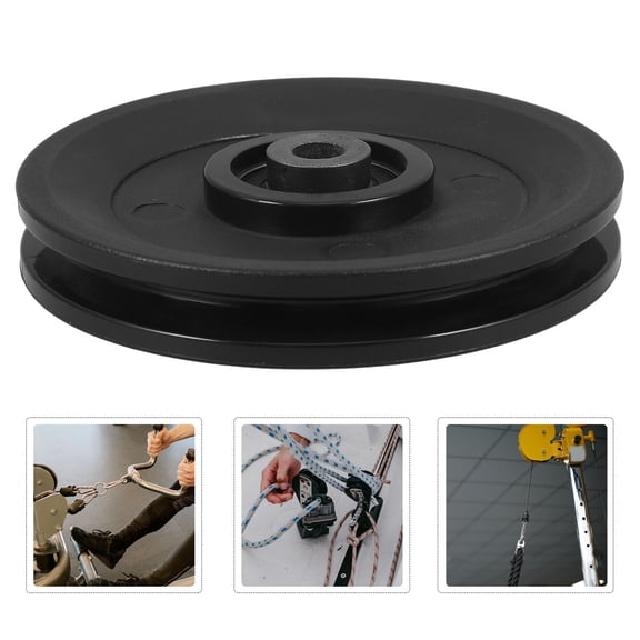 TABLZONE Black Nylon Gym Pulley Wheel for Smooth Movement and Fitness Equipment Performance