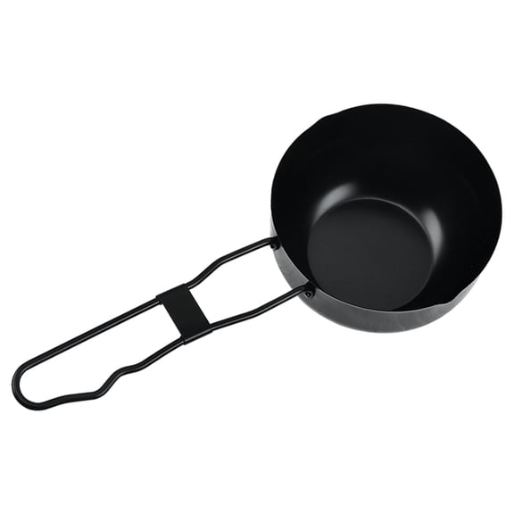 TABLZONE Black Outdoor Cooking Pot Iron Stew Pot Household Kitchen Cookware with Handle