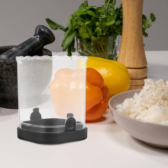 TABLZONE Black Portable Vegetable Cutter with Stainless Steel Blades, Cup Slicer for Home Kitchen