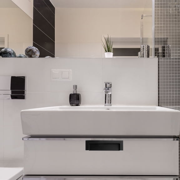 TABLZONE Black Recessed Door Handle for Cabinet Smooth Rounded Grip with Hidden Space Saving Design
