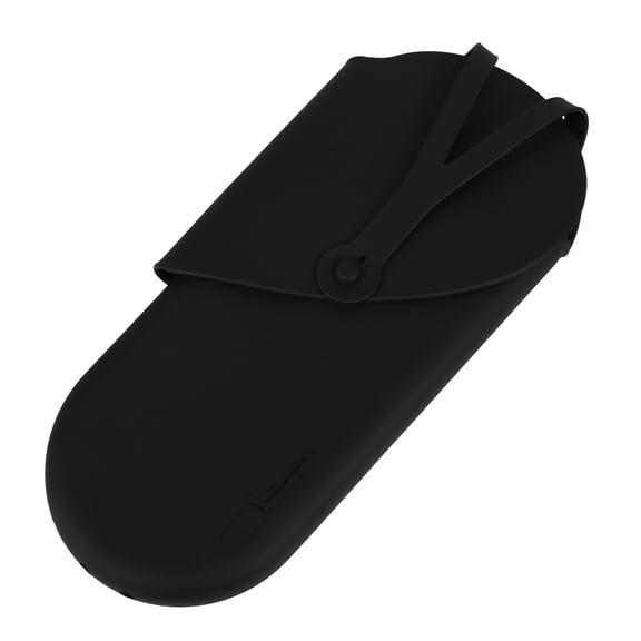 TABLZONE Black Silicone Hair Styling Bag Lightweight Travel Storage Organizer for Curling Irons