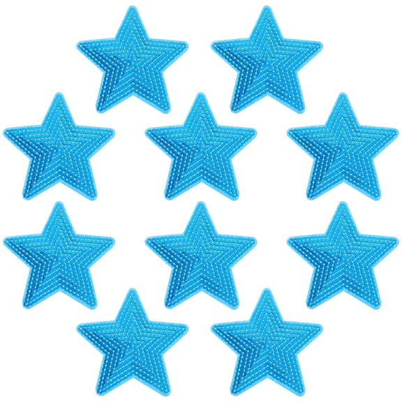 TABLZONE 10 Pcs Plastic Star Shape Embroidery Patches for Clothes Sewing and Decoration, Craft Accessories