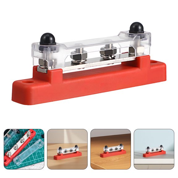 TABLZONE Battery Terminal Block Power Distribution Black Plastic for Ground Connection 1 Set