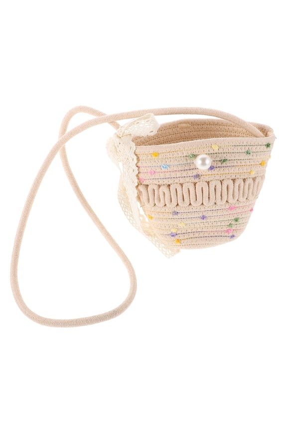 Boho Crossbody Handbag 1Pcs Multi Color Woven Cotton Rope Lightweight and Versatile Use Tote Purse for Women