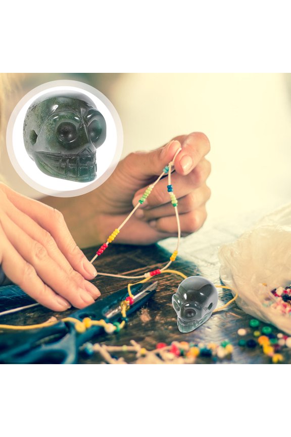 Goth Charms for Jewelry Making 1Pcs Skull Shape Agate for DIY Enthusiasts