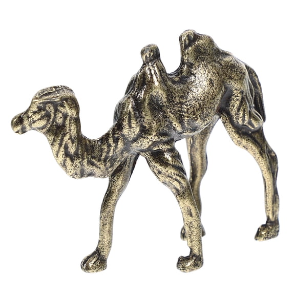 TABLZONE Golden Brass Camel Shape Figurine Retro Home Decor Sculpture