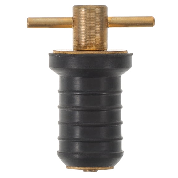 TABLZONE Marine Grade Brass Boat Drain Plug with T-Handle, Universal Fit Transom Drain Plug for Boats, Kayaks, Watercraft