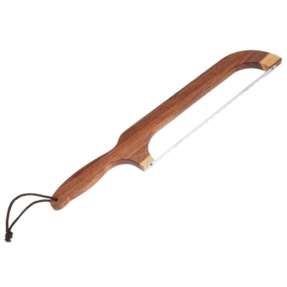 TABLZONE Lightweight Wooden Bread Slicer, Stainless Steel Blade, Light Brown, for Homemade Breads