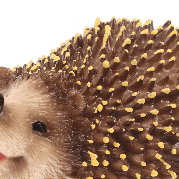 TABLZONE Brown Plastic Hedgehog Statue Durable Garden Ornament Micro Landscape Decoration with Detailed Craftsmanship