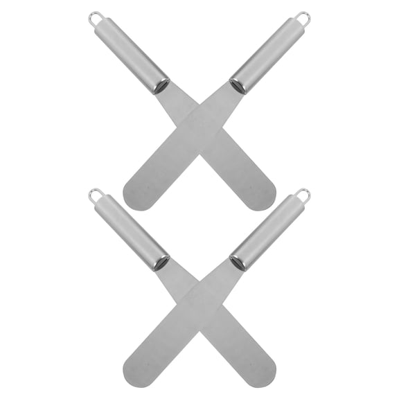 TABLZONE 4-Piece Stainless Steel Butter Mixing Scraper Set - Essential Baking Tools for Home and Professional Bakers