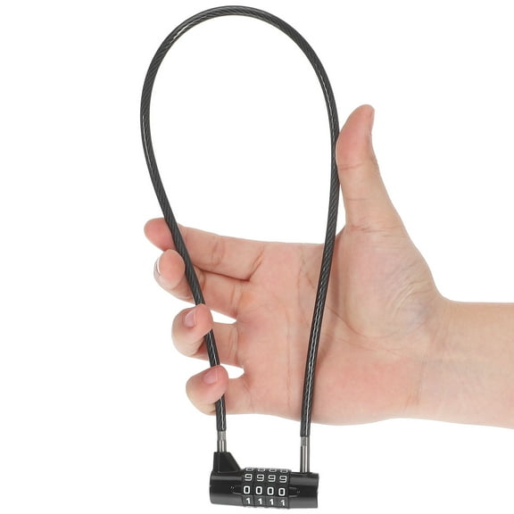 TABLZONE Black Zinc Alloy Combination Cable Lock for Home Gym Locker Toolbox and Gate Security
