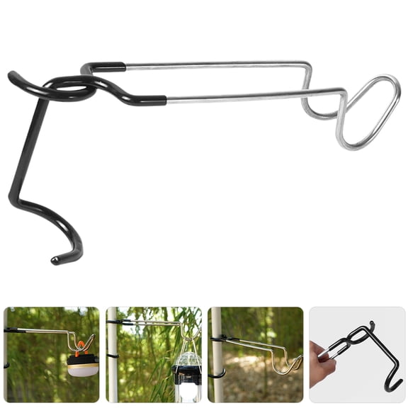 TABLZONE Lightweight Iron Hook Hanger for Camping Tent Lamp Holder, Outdoor Gear Accessory