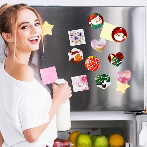TABLZONE White Magnetic Canvas Boards for Fridge Decor Smooth and Safe Multifunctional 16Pcs