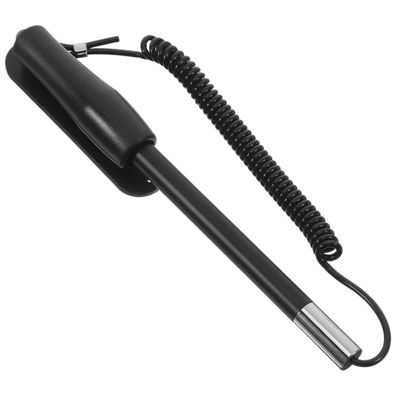TABLZONE Retractable Black Stylus Pen with Soft Tip and Holder Compatible with Tablets and Car Dashboard