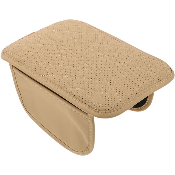 TABLZONE Beige Car Armrest Storage Mat with Center Console Organizer for SUV Interior Accessories