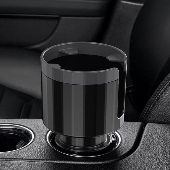TABLZONE Flexible Black Car Cup Holder Adapter with Mechanical Fixation