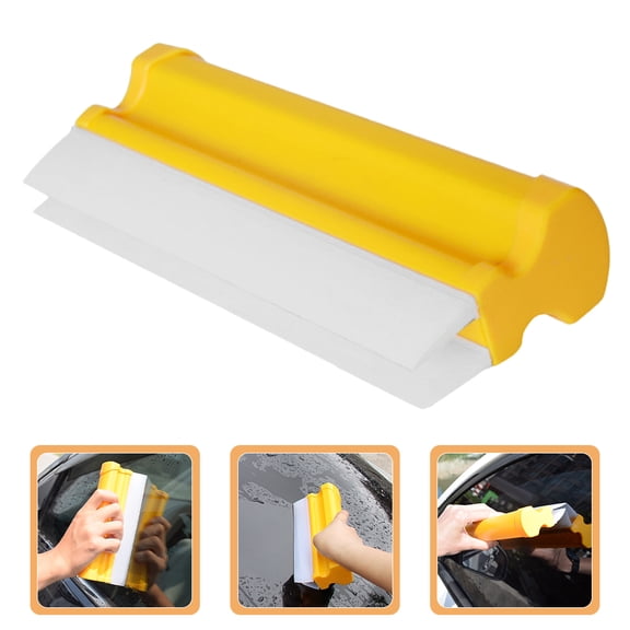 TABLZONE ABS Car Window Squeegee Yellow for Windshield and Mirror Cleaning
