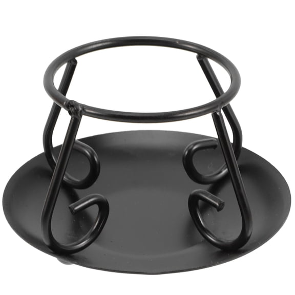 TABLZONE Cast Iron Cauldron Stand Black Metal Pot Holder for Home Kitchen with Stable Support