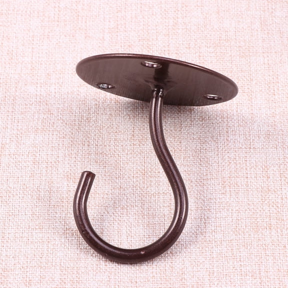 TABLZONE Coffee Colored Iron Overhead Hooks for Indoor and Outdoor Use, and Hanging Storage Solution