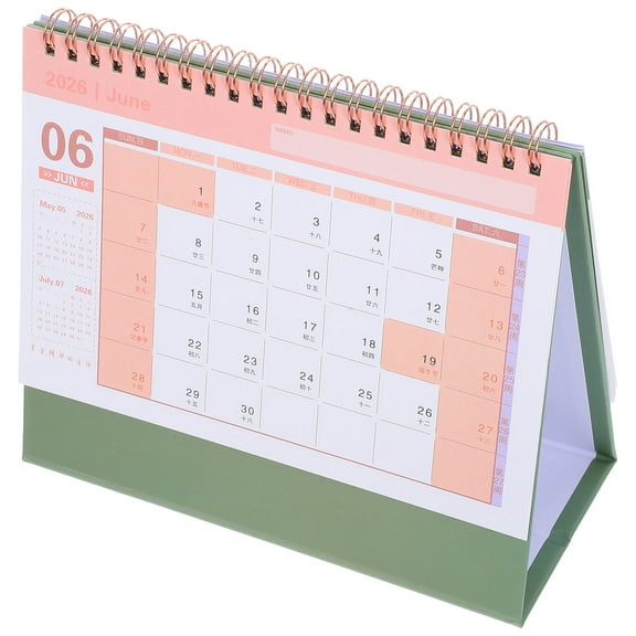 TABLZONE 2026 Desk Planner Olive Green Minimalist Foldable Standup Daily Schedule
