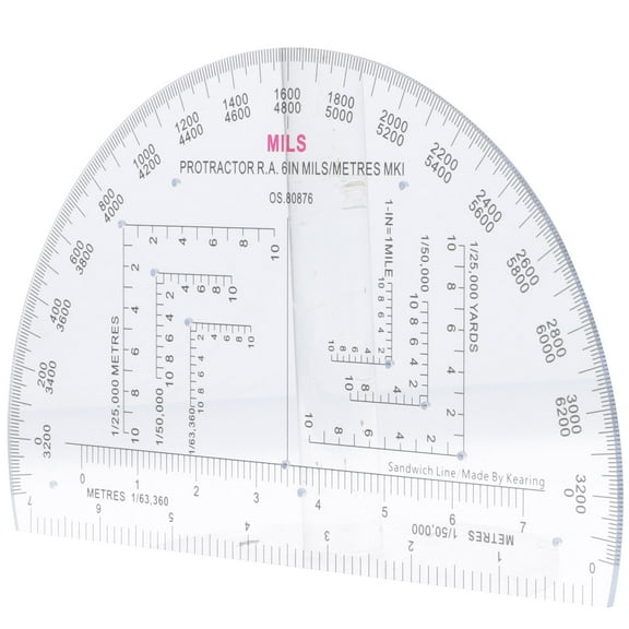 TABLZONE Protractor with Acrylic Angle Scale for Professional Training and Precise Measurement