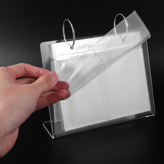 TABLZONE Clear Acrylic Desk Photo Frame Album for Display and Storage of Precious Photos