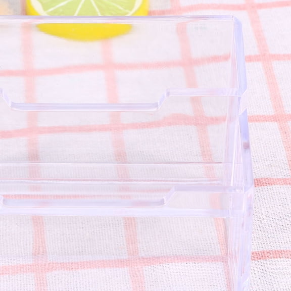 TABLZONE Clear Acrylic Name Holder and Business Organizer for Office Desk with Large Capacity