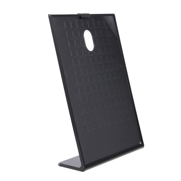 TABLZONE Clear Black Plastic Sign Holder Display Stand for Desk, Photo Frames, Menus and Materials