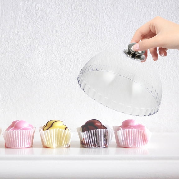 TABLZONE Clear Dessert Dome Cover with Smooth Surface and Practical Kitchen Use Design