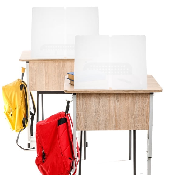 TABLZONE Clear Protective Sneeze Guard Panel for Desk Providing Stability and Visibility