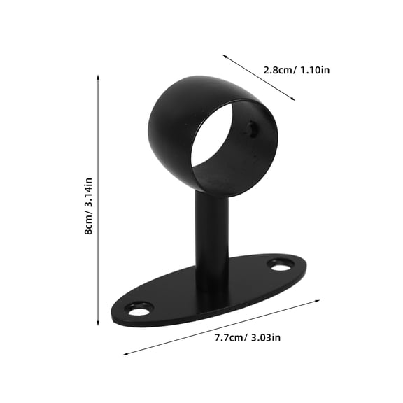 TABLZONE Exterior Black Stainless Steel Handrail Bracket for Deck and Stair Rail