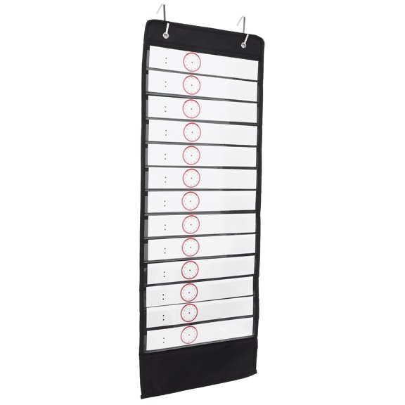 TABLZONE Cloth Black Pocket Hooks Oxford Chart with Schedule Pet for Classroom
