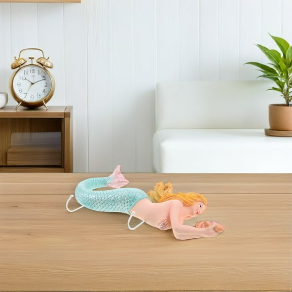 TABLZONE Resin Mermaid Wall Hooks for Hanging Clothes and Bags, Home Decoration, Stylish and Easy to Install
