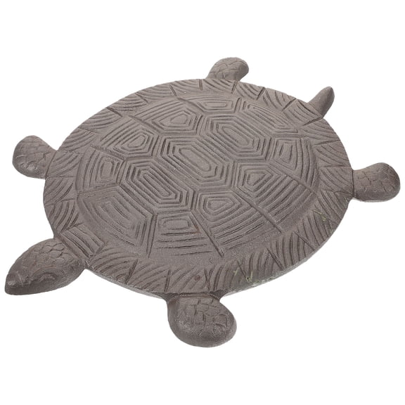 TABLZONE Coffee Cast Iron Turtle, Decorative Garden Stepping Stone, Weather-Resistant