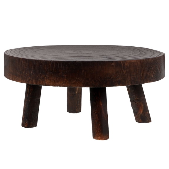 TABLZONE Coffee Wood Small Stool Multipurpose Wooden Plant Holder and Decorative Stand
