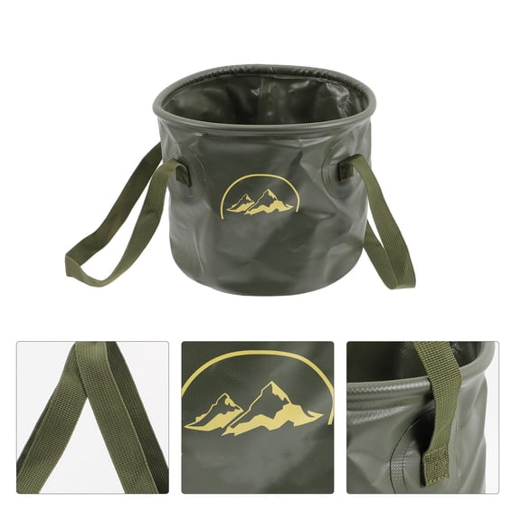 TABLZONE Foldable Bag with Handles, Lightweight Plastic Outdoor Bucket for Camping, Hiking, Travel, and Gardening