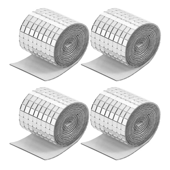 TABLZONE 4-Pack Colored Acrylic Square Tiles for Wall Decoration, Craft, Home and Office Decor