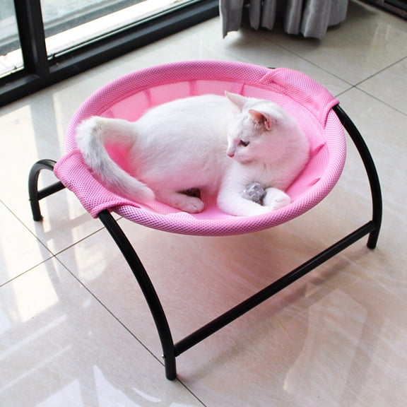 TABLZONE Cat Bed Hammock Pink Breathable Mesh For Dog Owners 1Set
